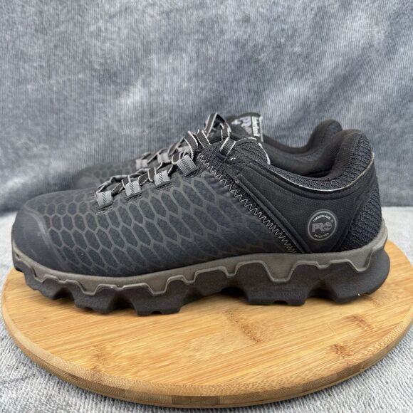 Timberland PRO 408 Shoe Men Size 8 Black Powertrain Work Toe Ani Fatigue Sneaker - Picture 3 of 9